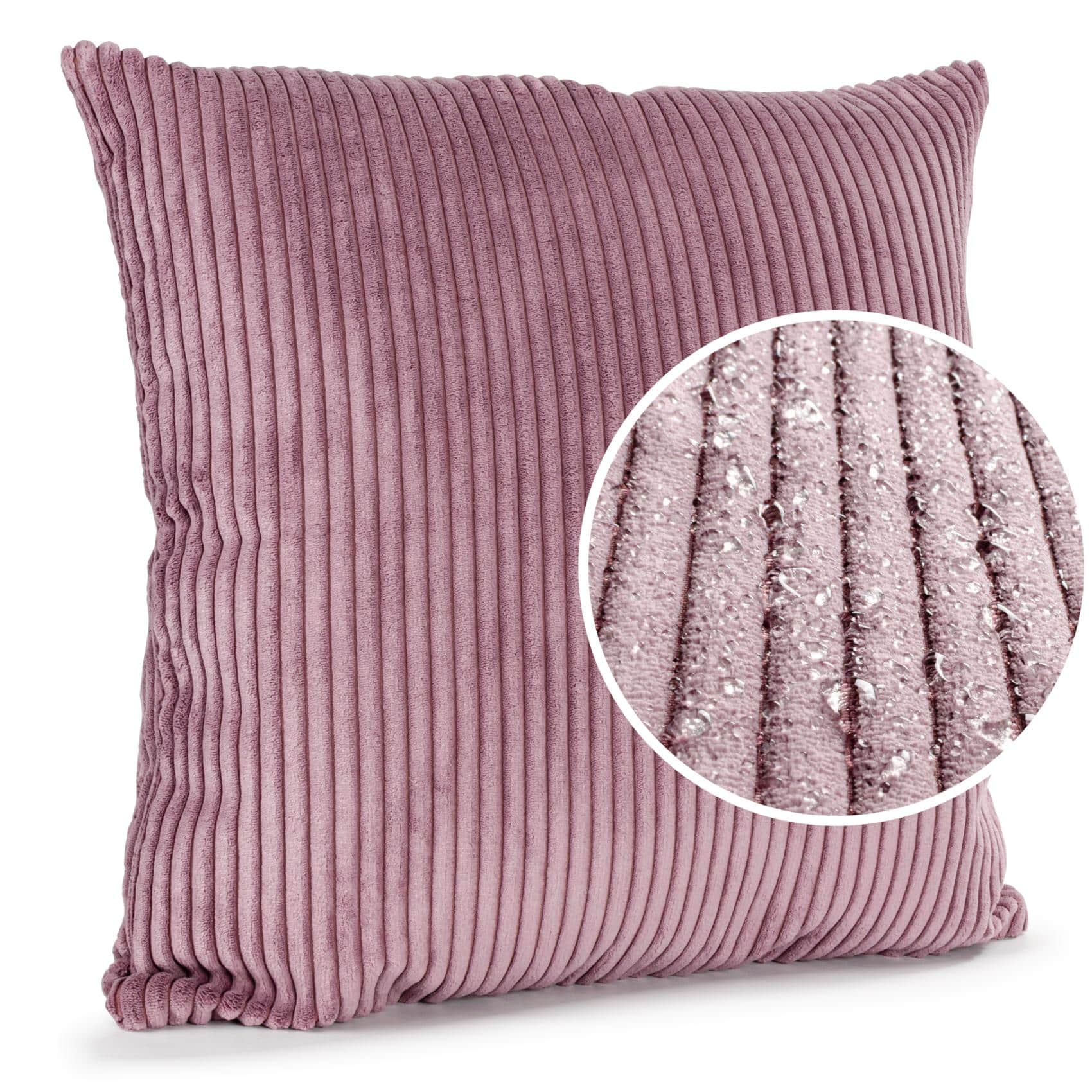 Bild von Cord Kissen Kissenbezug Sofakissen Cord Dekokissen Kissenhülle mit & ohne Füllung 4 Größen Violett 30x50cm Ohne Füllung