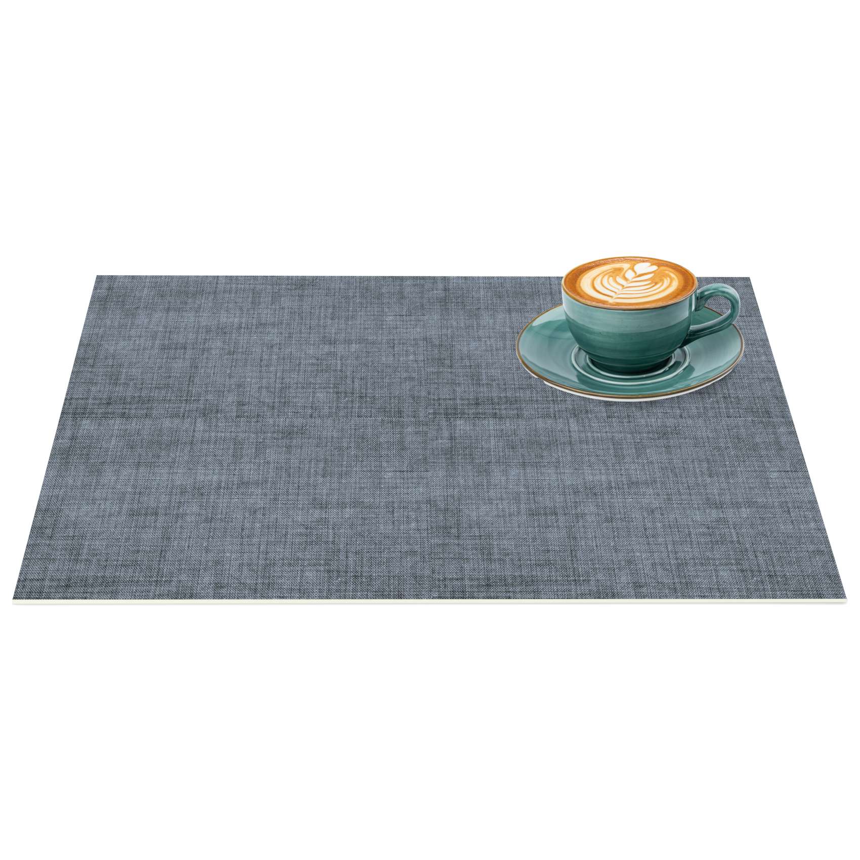 Bild von Tischset Platzsets Platzdeckchen abwaschbar Tischuntersetzer PVC hitzebeständig Uni Leinen Dark 35x50cm