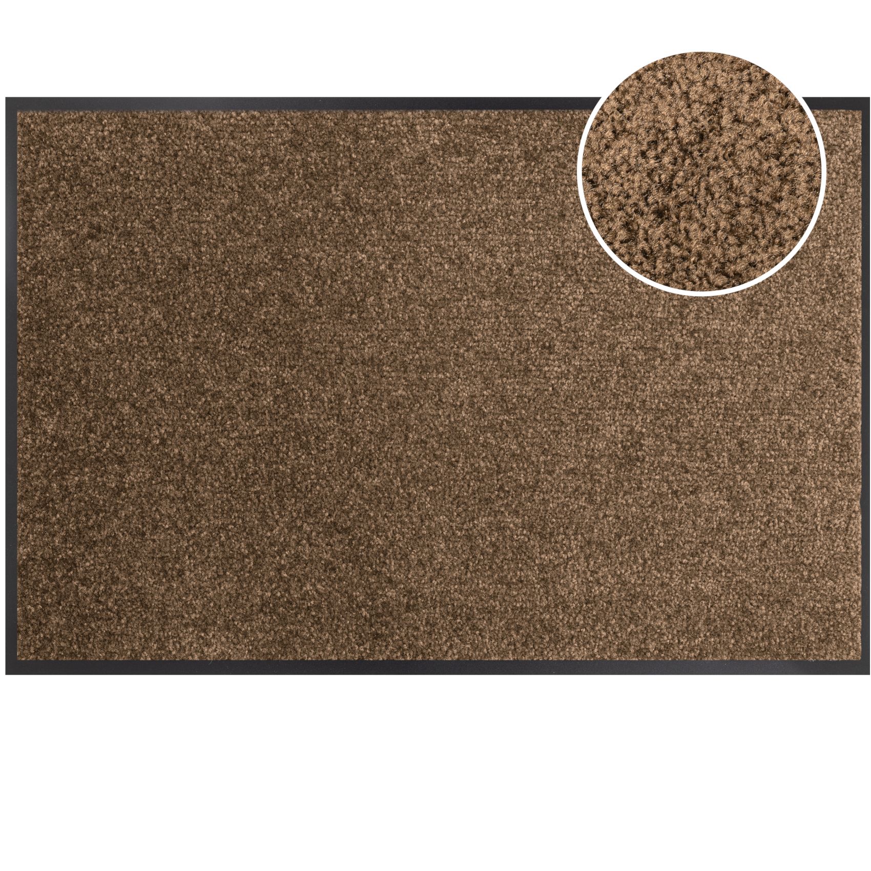 Bild von Schmutzfangmatte Fußmatte AMIGO Sauberlaufmatte Schmutzmatte mit Gummirand für innen &amp;amp; außen 8 Größen Braun 40 x 60 cm