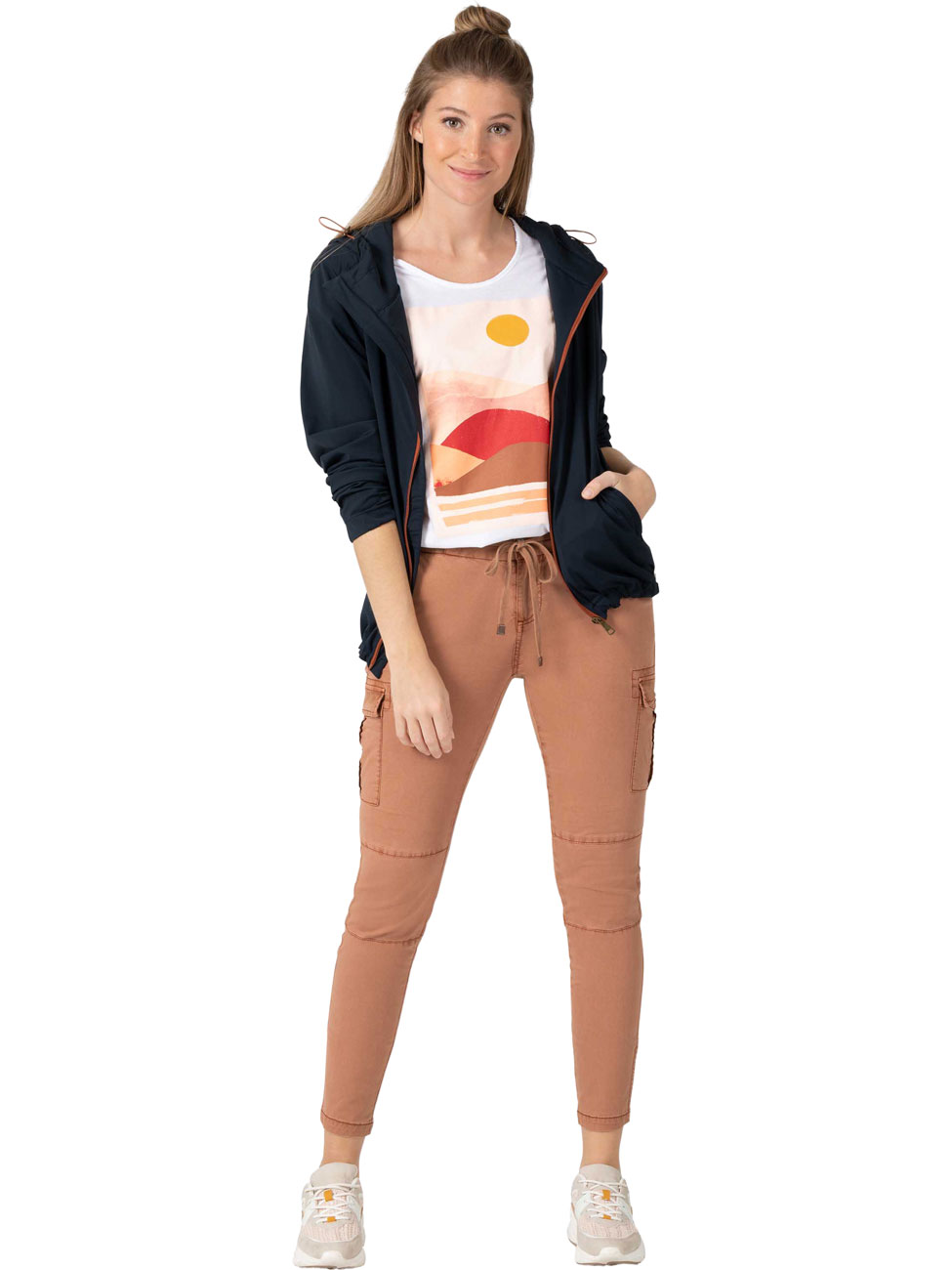 Bild von TIMEZONE Damen Cargo Hose Slim MalikaTZ 7/8 - Slim Fit - Braun - Terra Brown