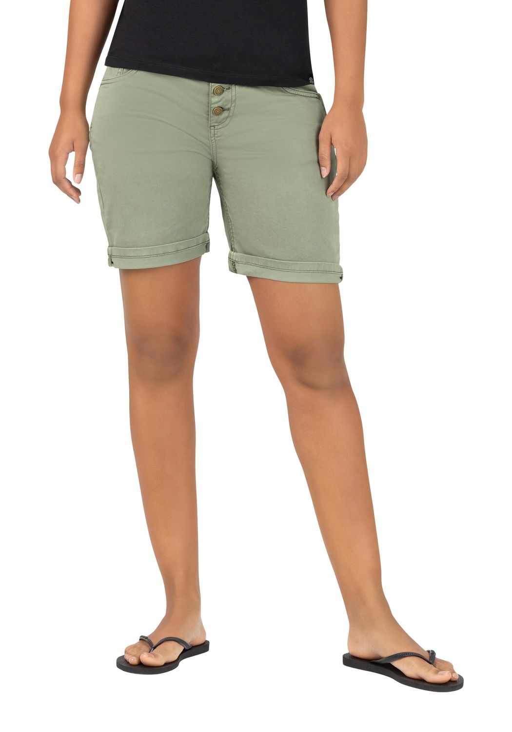Bild von TIMEZONE Damen Short REGULAR JILLYTZ - Regular Fit - Grün - Oil Green
