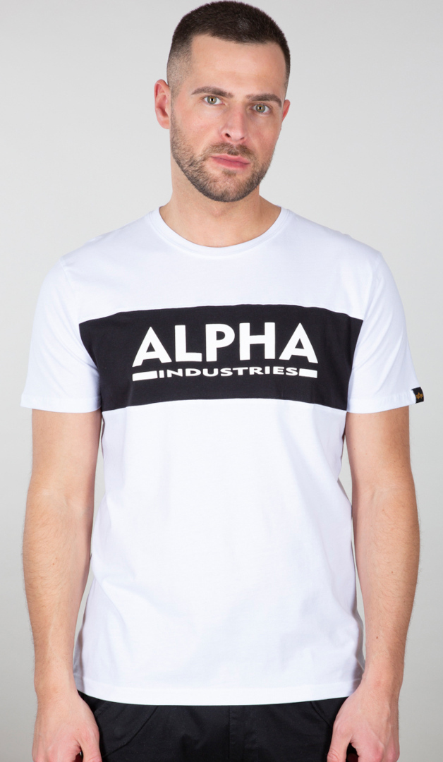 Bild von Alpha Industries Alpha Inlay T-Shirt, schwarz-weiss, Größe S für Männer
