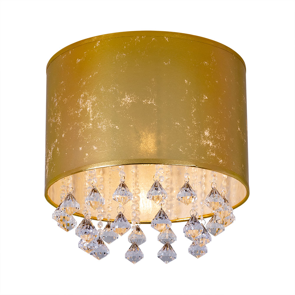 Bild von etc-shop Deckenleuchte, Leuchtmittel nicht inklusive, Kristall Deckenleuchte gold Esszimmer Deckenlampe Wohnzimmerleuchte