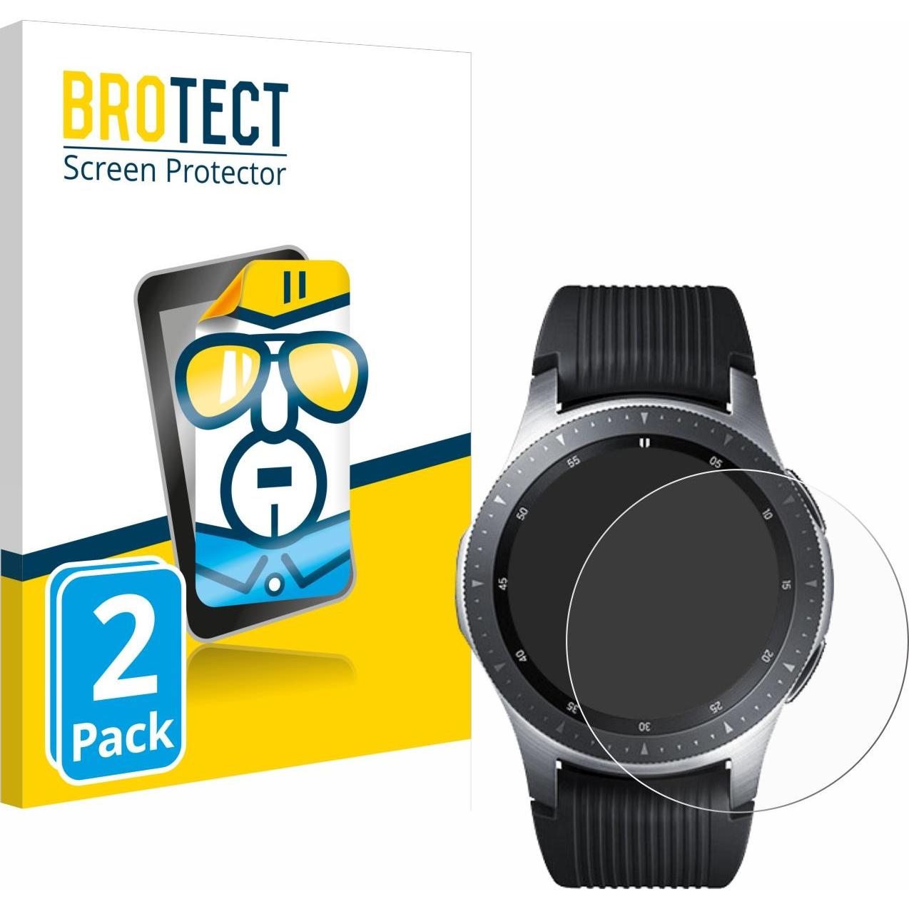 Bild von BROTECT Schutzfolie Displayschutz Klar (2 Stück, Galaxy Watch (46mm)), Tablet Schutzfolie