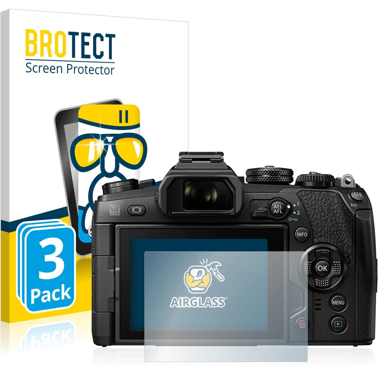 Bild von BROTECT AirGlass Panzerglasfolie (Displayschutz, OM-D E-M1 Mark II), Kameraschutz