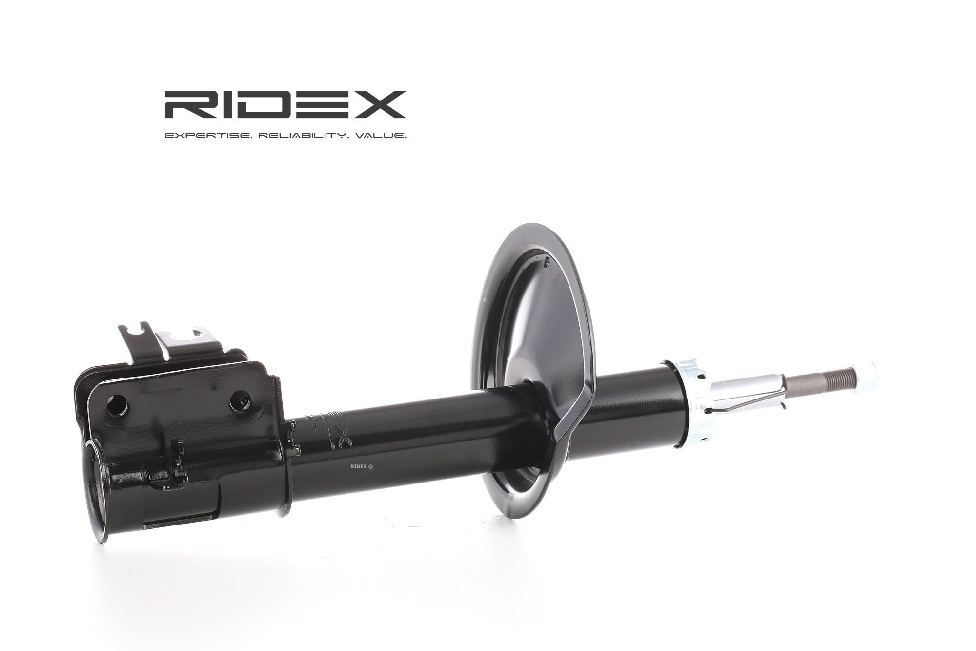 Bild von RIDEX 854S1056 Stoßdämpfer Federbein, Stossdämpfer Vorderachse links Gasdruck Zweirohr Federbein oben Stift, unten Schelle PEUGEOT: 807 MPV