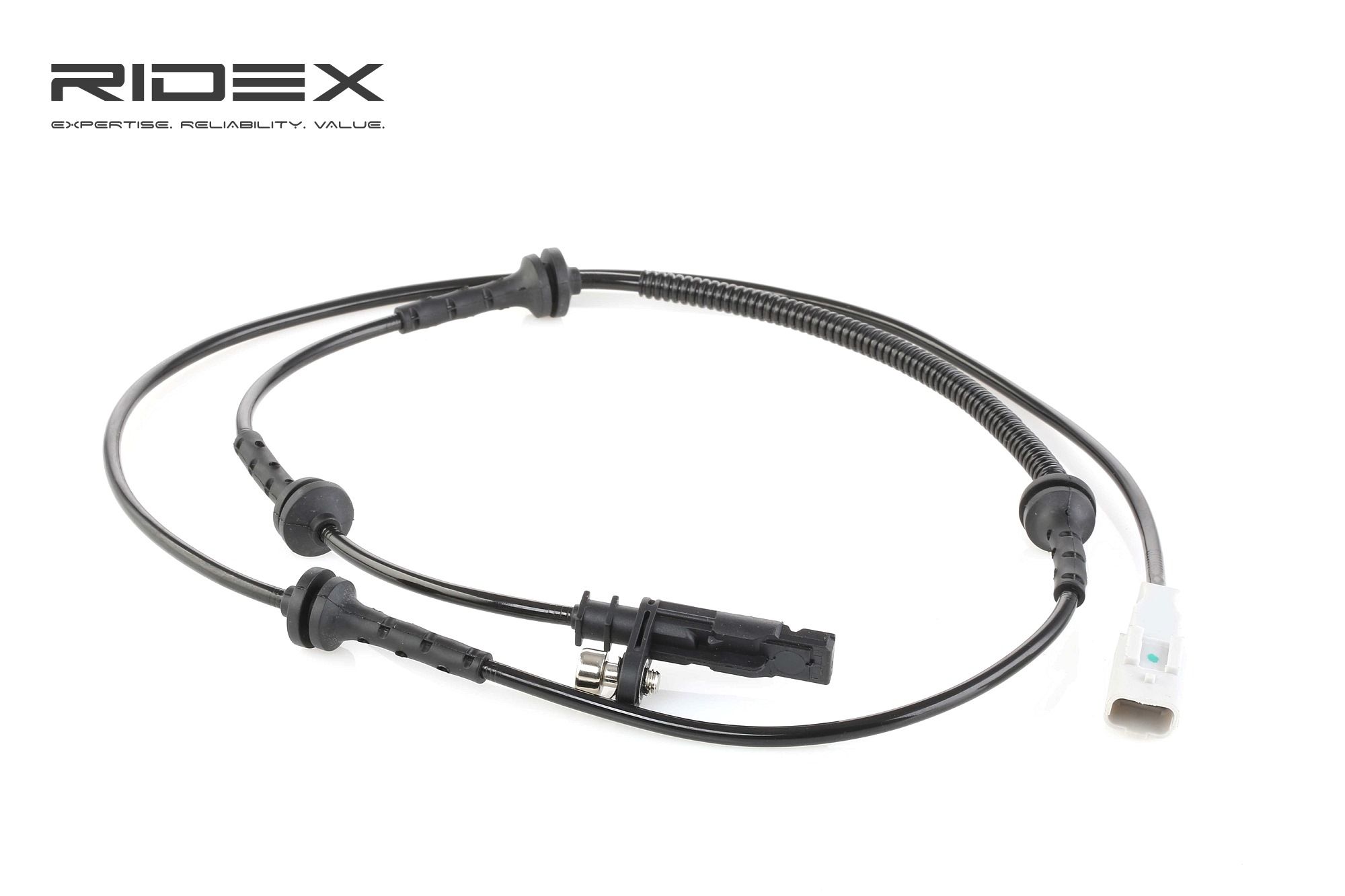 Bild von RIDEX 412W0179 ABS Sensor Drehzahlsensor, Raddrehzahl Sensor, Drehzahlgeber Vorderachse beidseitig für Fahrzeuge mit ABS 38,2 1300 12 elektrisch weiß