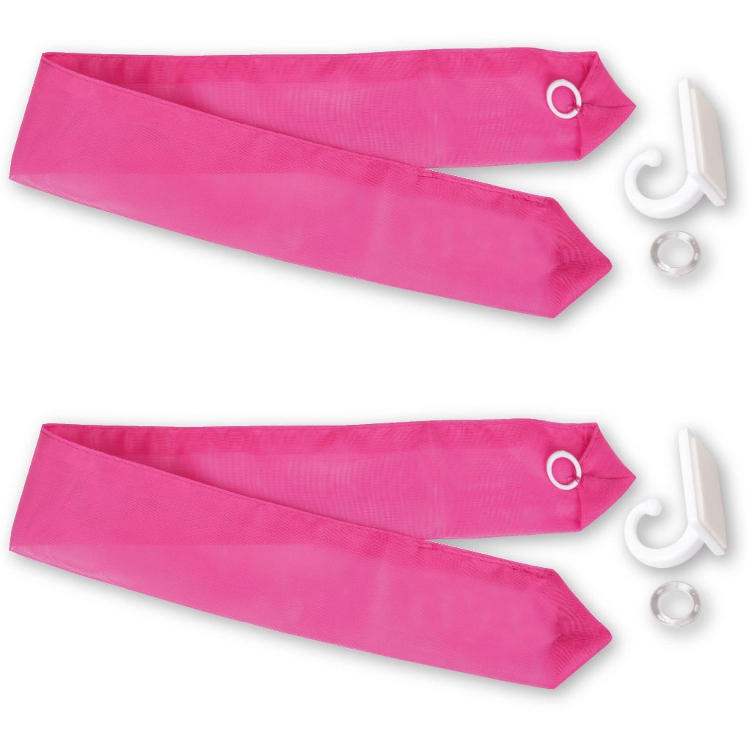 Bild von Bestlivings Dekoschal Noella Schlaufe Voile 2er Pack 140 cm x 175 cm + Raffhalter Pink