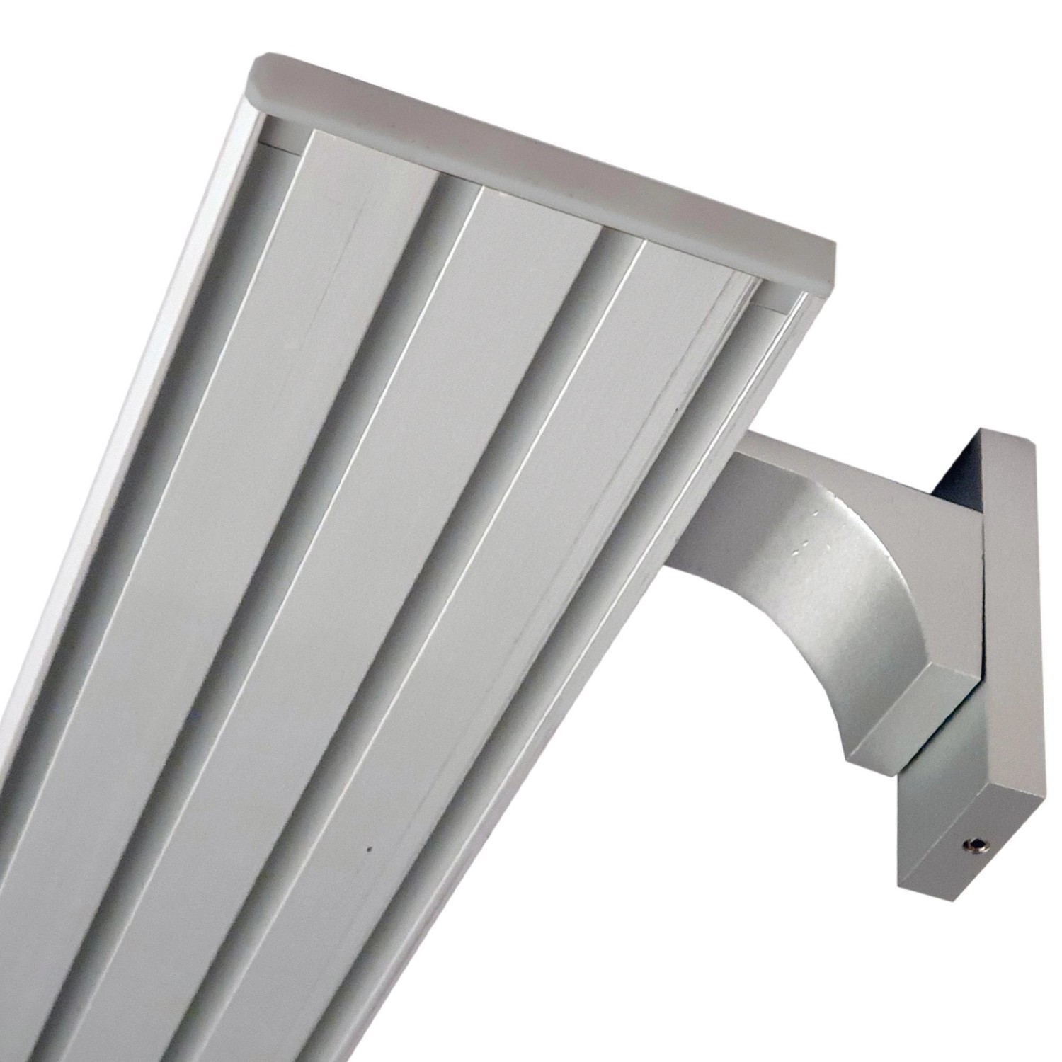 Bild von Bestlivings Vorhangschiene 180 cm Aluminium inkl. Wandträger Silber 4 Lauf / 2 x 90 cm