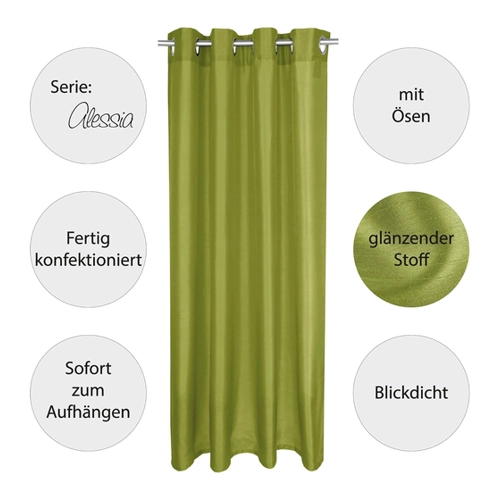 Bild von Bestlivings Blickdichter Dekoschal mit Ösen im 2er Pack