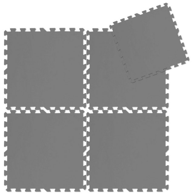 Bild von Bestgoodies Fitnessmatte FM-03211 (Set, 8-St., 8er-Pack, 8 Stück (50x50x0,4 cm) - 2m), Bodenschutzmatte Schutzmatte für Fitnessgeräte, Yoga, Fitness