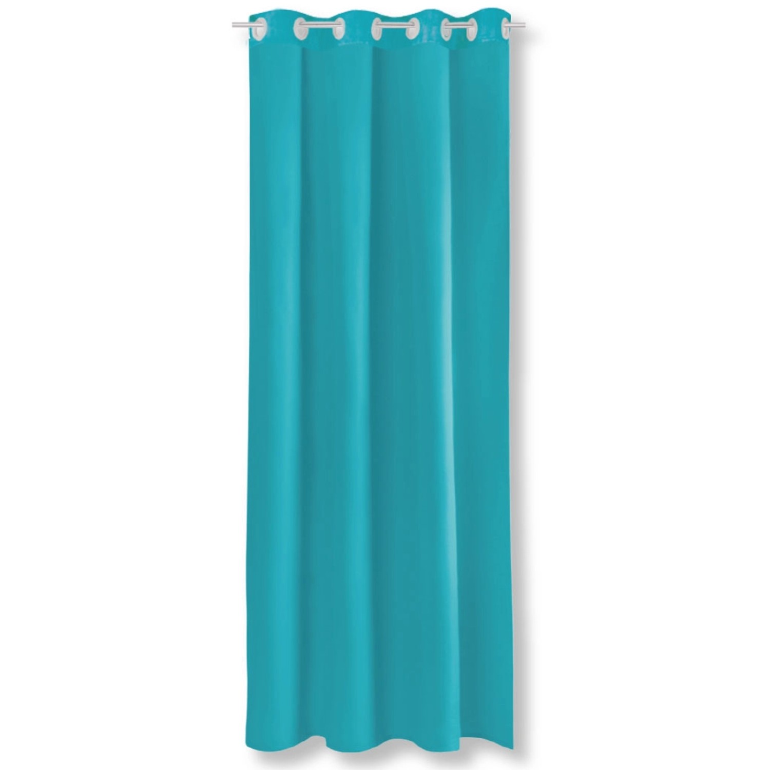 Bild von Bestgoodies Dekoschal Ellen Ösen Blickdicht 140 cm x 225 cm Türkis 2er Pack