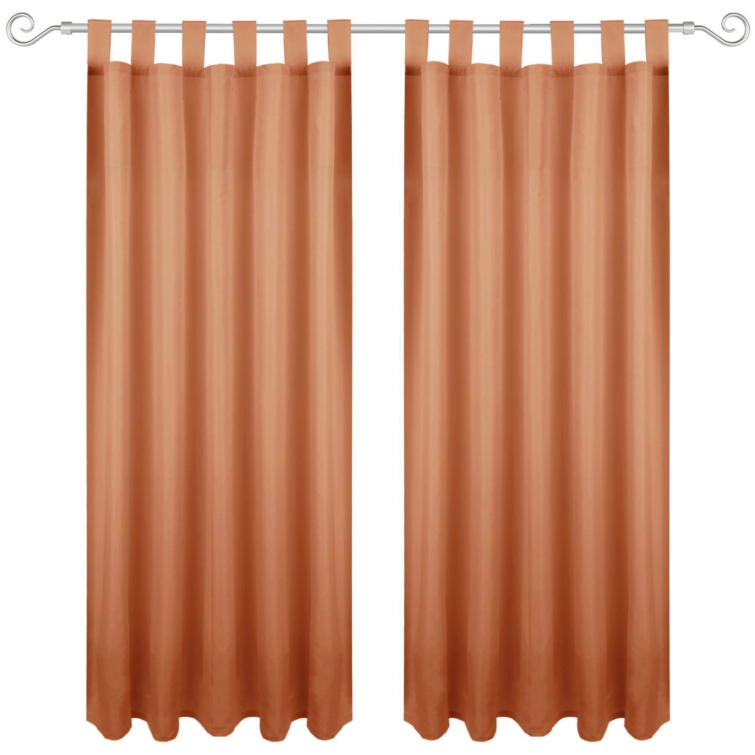 Bild von Bestgoodies Dekoschal Ellen Schlaufen Blickdicht 2er Pack 140 cm x 225 cm Hellbraun