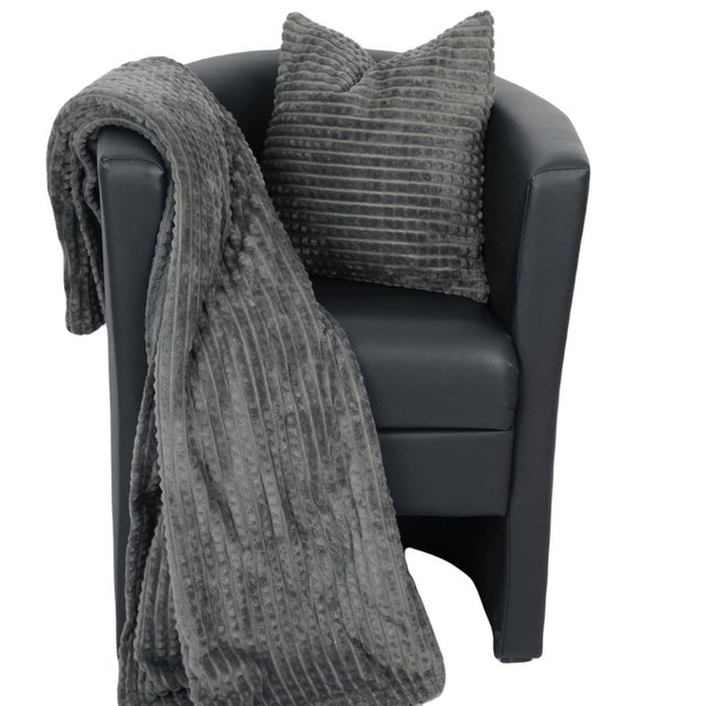 Bild von Wohndecke Sterne/Jacquard, Bestlivings, Kuscheldecken Set - XXL inkl. Dekokissen mit abnehmbaren Bezug