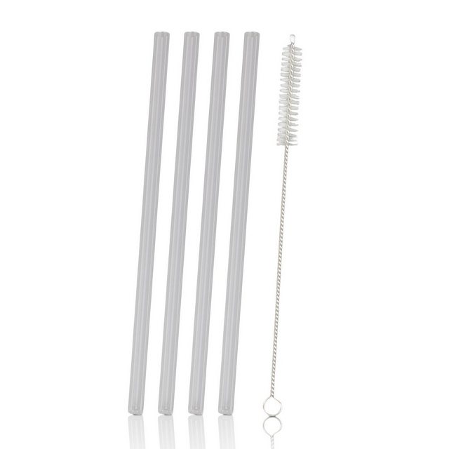 Bild von Bestlivings Trinkhalme SH-04965, (Set, 4-tlg), Strohhalme aus Glas, 20cm Länge mit Reinigungsbürste wiederverwendbar