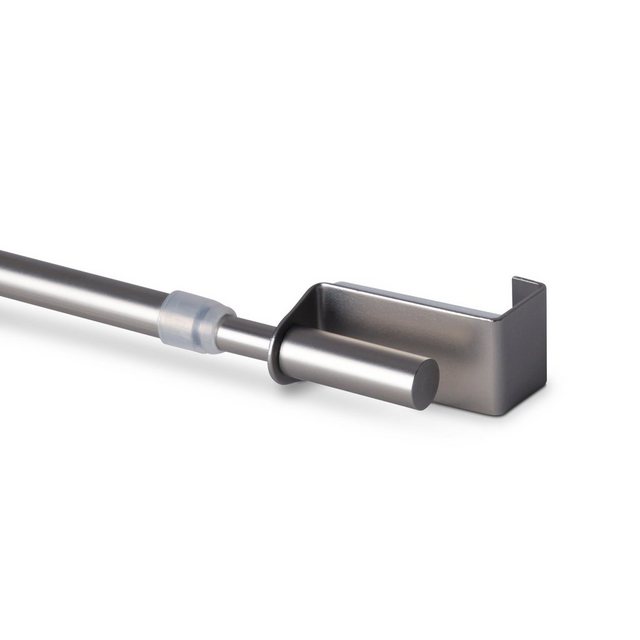 Bild von Bestlivings Spannvitrage Spannstange Twist, Ø 9 mm, ausziehbar, geklemmt, gespannt, ohne Bohren, ohne Schrauben, ohne Kleben, Metall, Gardinenstange - Metall - (90-130 cm - Silber)