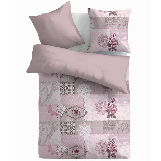 Bild von Bestlivings Tagesdecke Home & Living, 2-tlg Bettbezug 100% Baumwolle (Altrose) mit verd. Reißverschluss