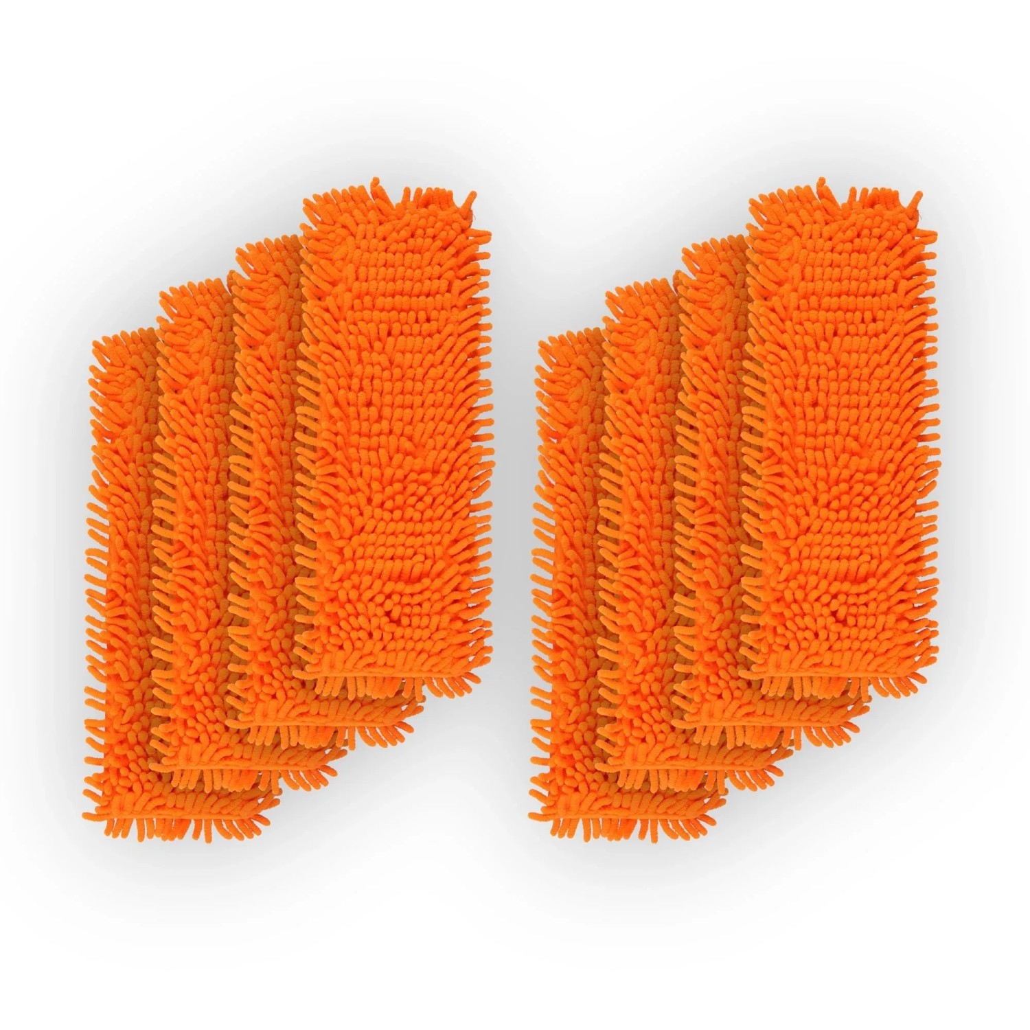 Bild von Bestlivings Bodenwischer Ersatzbezug Mikrovelour Chenille Orange 8er Pack