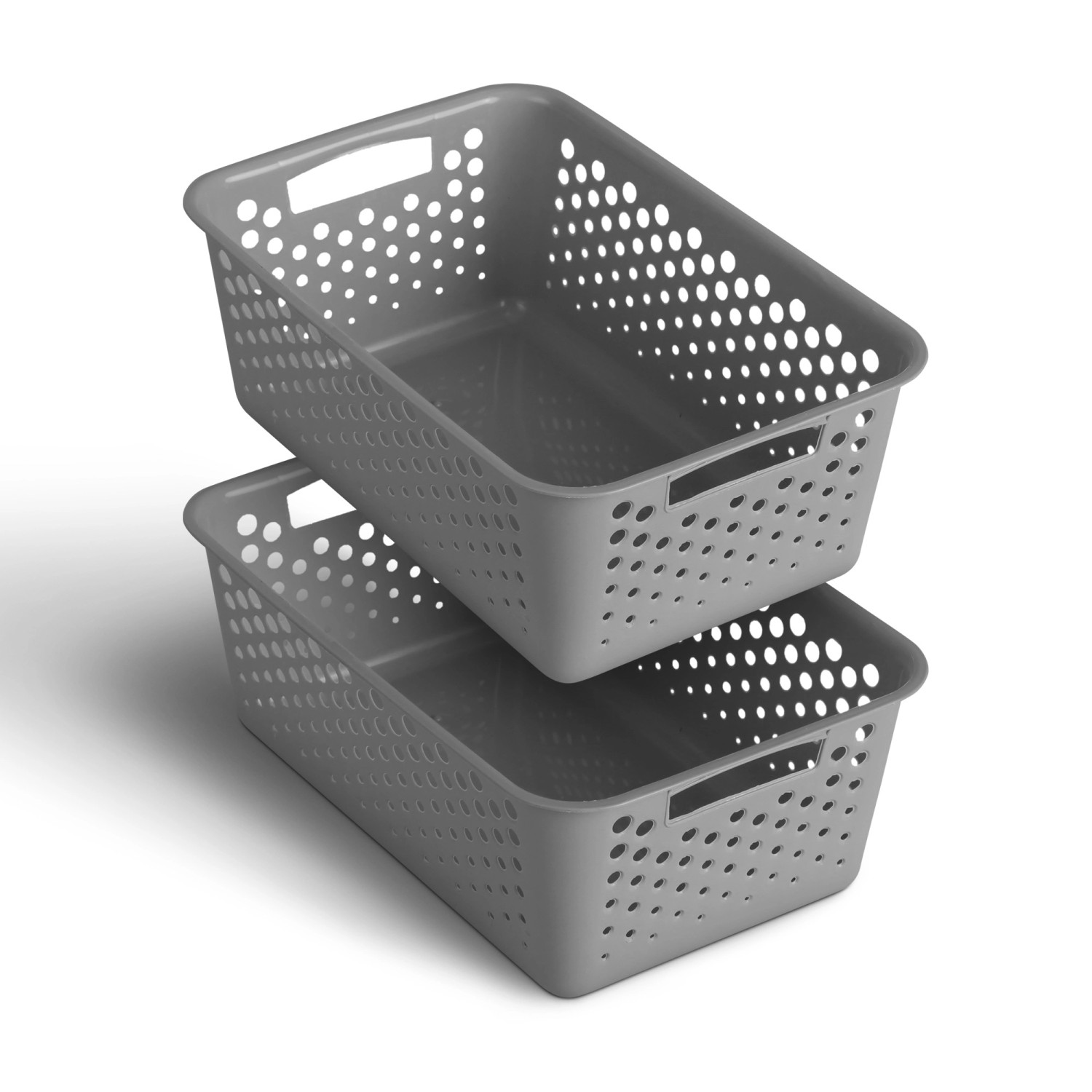 Bild von ProHome Aufbewahrungskorb 5L Anthrazit 30 x 20 cm 2 Stück