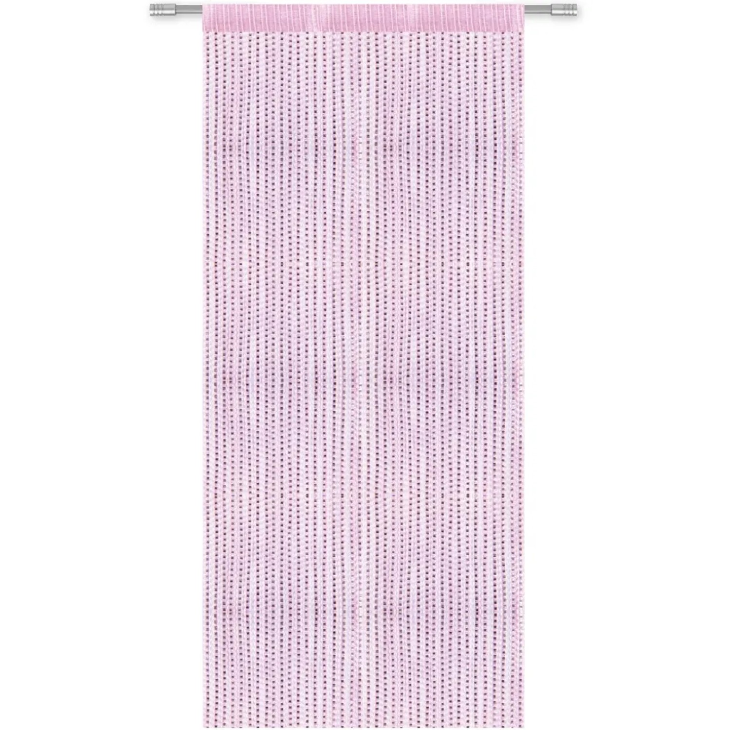 Bild von Bestlivings Metall Optik Fadenvorhang Trennvorhang Gardine Stangendurchzug ca. 90 cm x 200 cm Rosa