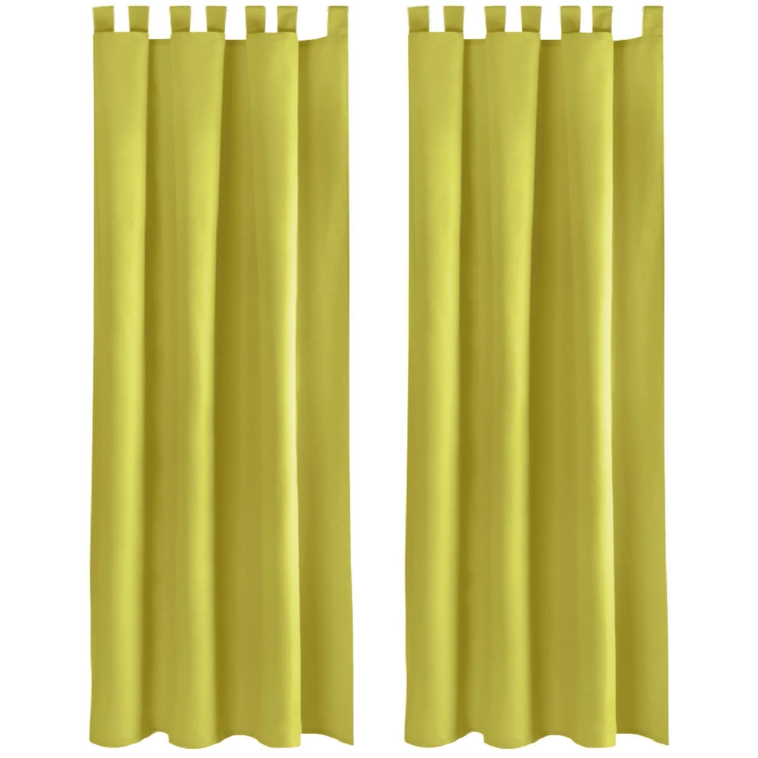 Bild von Bestlivings 2er Set Dekoschal EllenSchlaufe mit Raffhalter & Haken 140 cm x 225 cm Grün