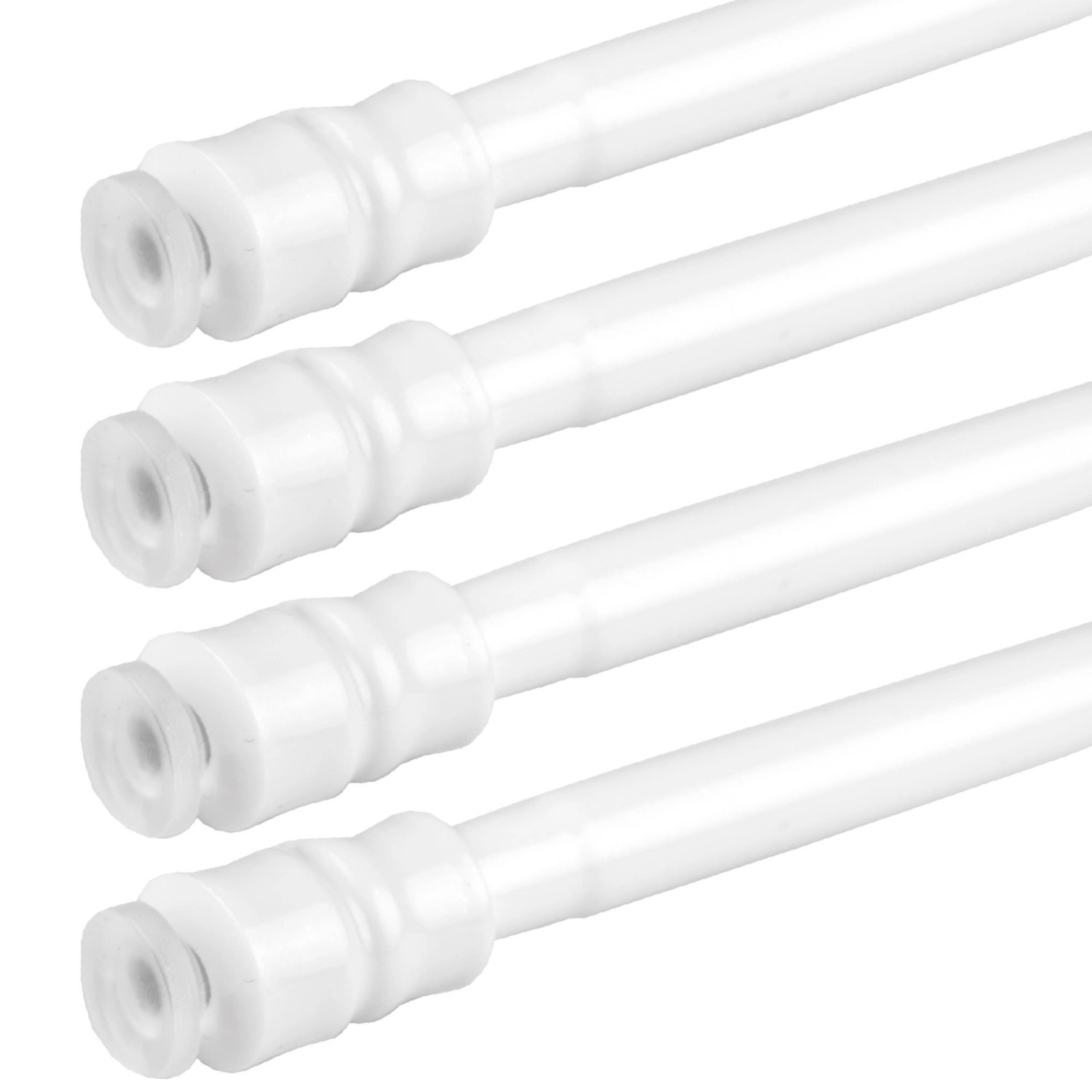Bild von Bestlivings Klemmstangen mit Schraubtechnik Weiß 60 bis 90 cm 4er Pack