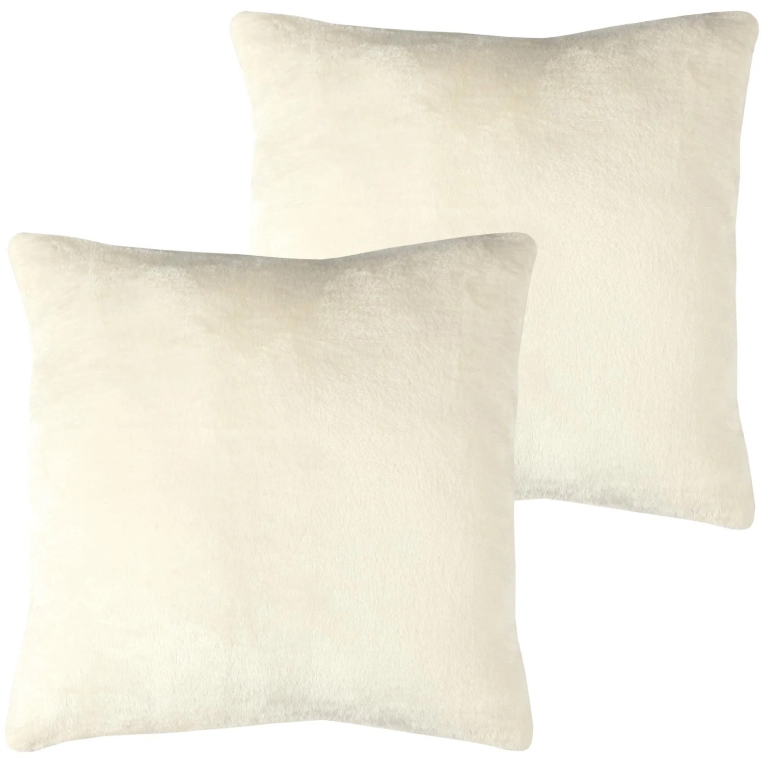 Bild von Bestlivings Dekokissen Kuschel Kissenbezug mit Reißverschluss 45 x 45 cm Champagner 2er Pack