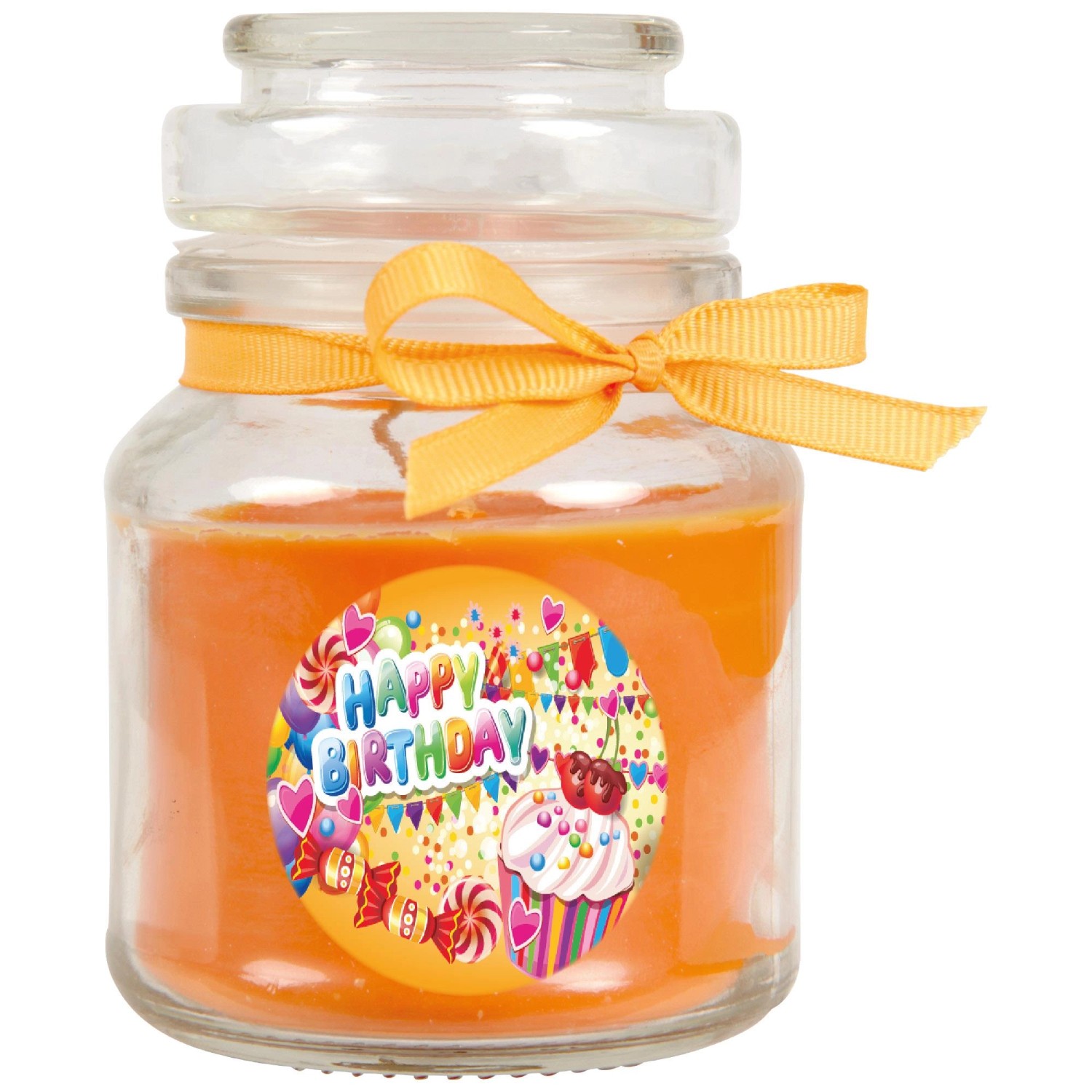 Bild von HS Candle Duftkerze & Glas Happy Birthday Honigmelone Cupcake