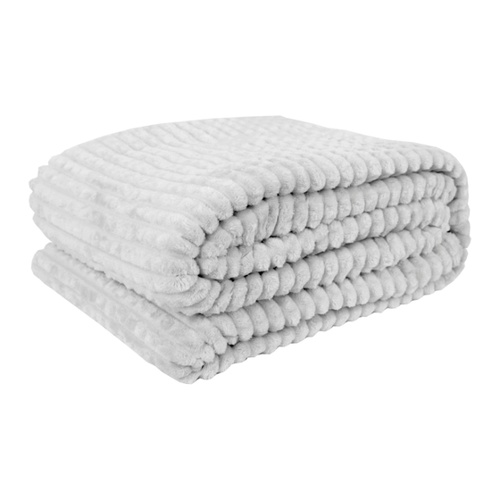 Bild von Bestlivings Kuscheldecke Jacquard Flanell 150 x 200 cm Hellgrau