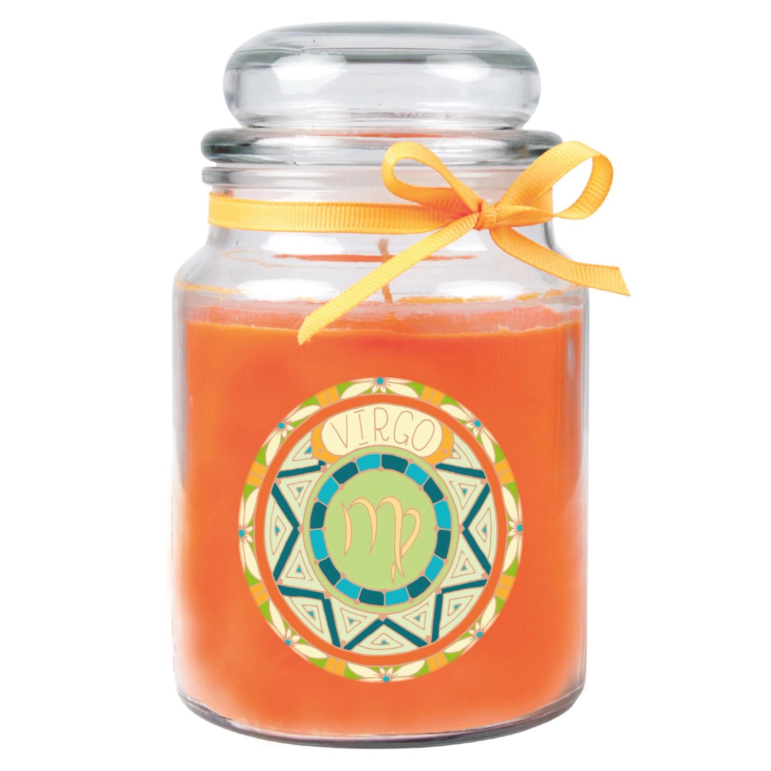 Bild von HS Candle Duftkerze & Glas Sternzeichen Honigmelone 110 Stunden Jungfrau