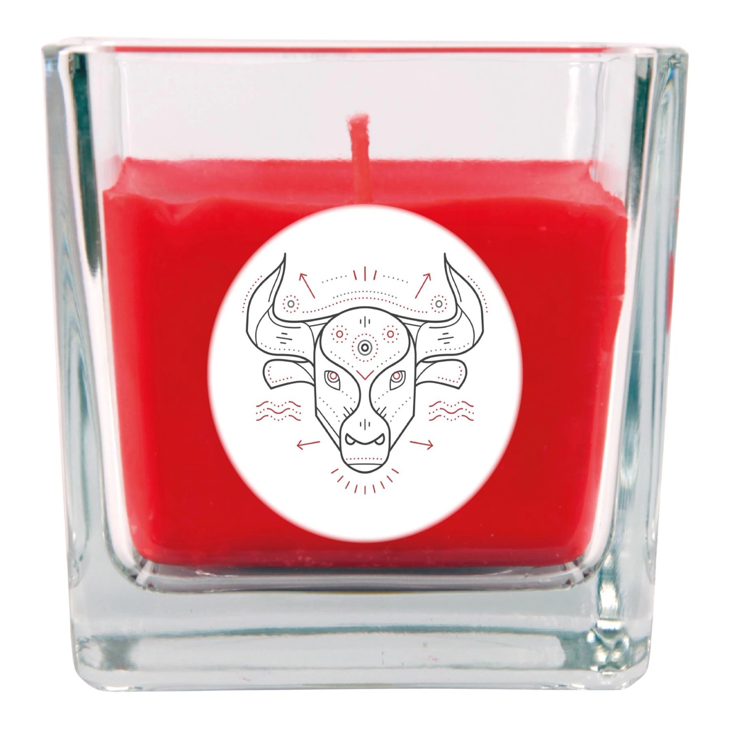 Bild von HS Candle Duftkerze & Glas Sternzeichen Rose 50 Stunden Stier