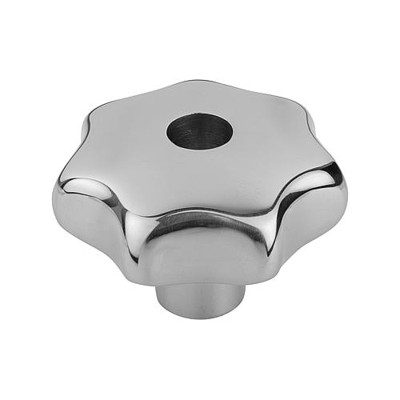 Bild von KIPP - STERNGRIFF, FORM:D DIN6336 D=M12, D1=63, H=42, EDELSTAHL POLIERT
