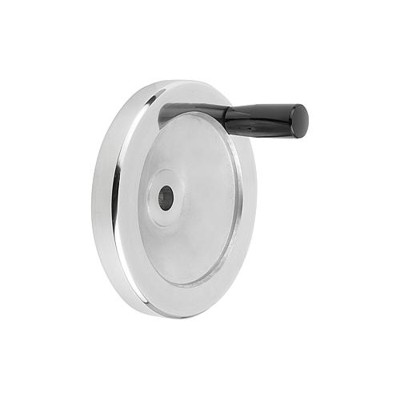 Bild von KIPP - SCHEIBENHANDRAD D1=160 PASSBOHRUNG D2=16H7 ALUMINIUM, KOMP:DUROPLAST, GRIFF FESTSTEHEND
