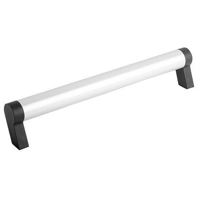 Bild von KIPP - ROHRGRIFF SCHRÄGSTEHEND, A=150, L=165, D=M06, H=60, ALUMINIUM MATTGLÄNZEND UND ELOXIERT, KOMP:POLYAMID SCHWARZ