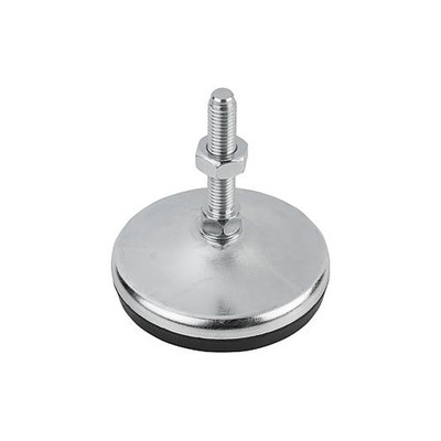 Bild von KIPP - STELLFUß, FORM:A M20X200, D=80, STAHL, KOMP:GUMMI