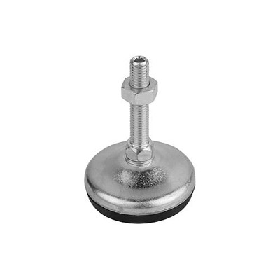 Bild von KIPP - STELLFUß MIT INNENSECHSKANT, FORM:C M10X50, D=60, STAHL, KOMP:GUMMI