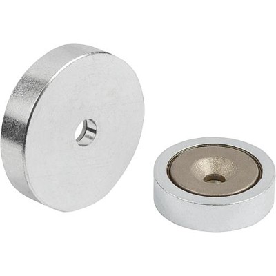 Bild von KIPP - MAGNET FLACHGREIFER, RUND, SMCO, KOMP:STAHL, D=25±0,15, D1=4,5, H=7