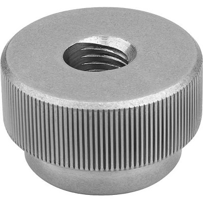 Bild von RÄNDELMUTTER MIT SCHNELLSPANNFUNKTION M12, D1=40, H=24, EDELSTAHL BLANK