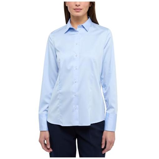 Bild von Satin Shirt Bluse in hellblau unifarben
