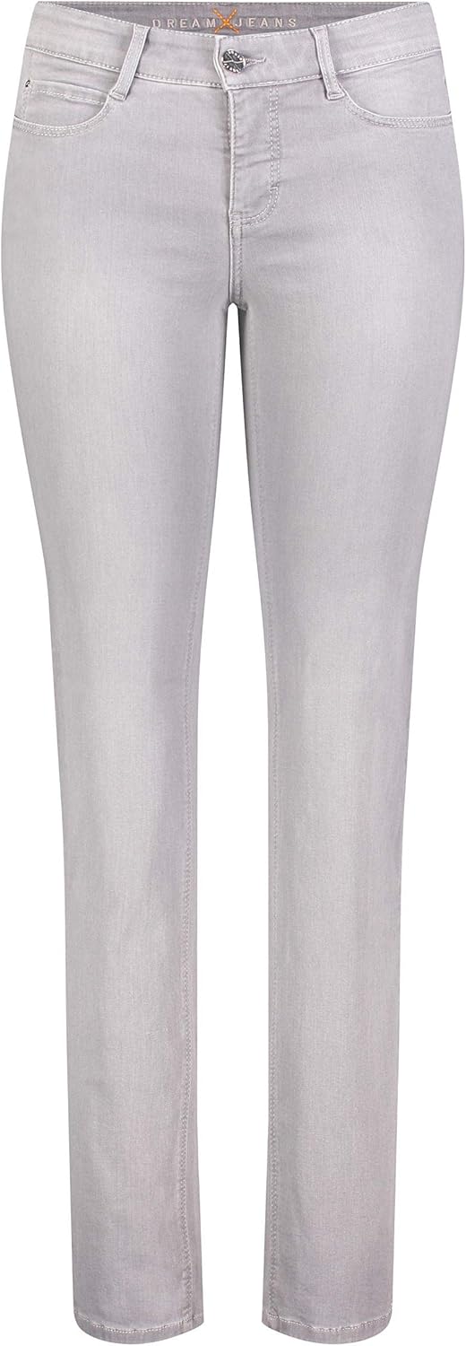 Bild von MCA Damen Dream Straight Jeans, per Pack Grau (Silver Grey Used D310), W34/L32 (Herstellergröße: 34/32)