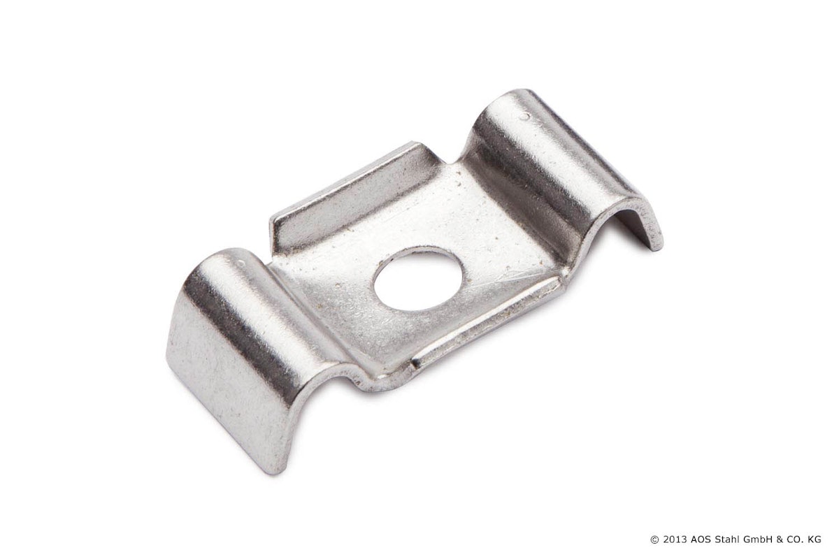 Bild von deutsche zauntechnik Klemme Edelstahl zur Befestigung von Doppelstabmatten 5 x 2 cm
