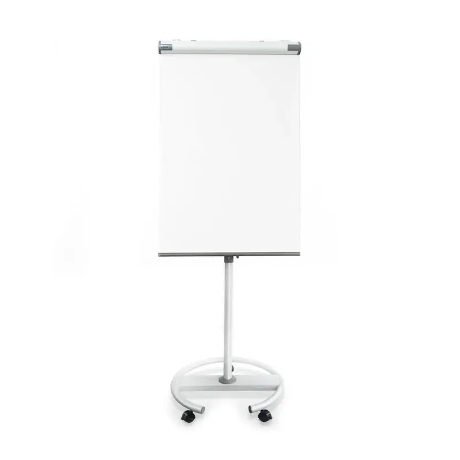 Bild von KARAT Mobiles Flipchart Shark mit Höhenverstellbarem Rollenfuß Weiß 73 x 104 cm