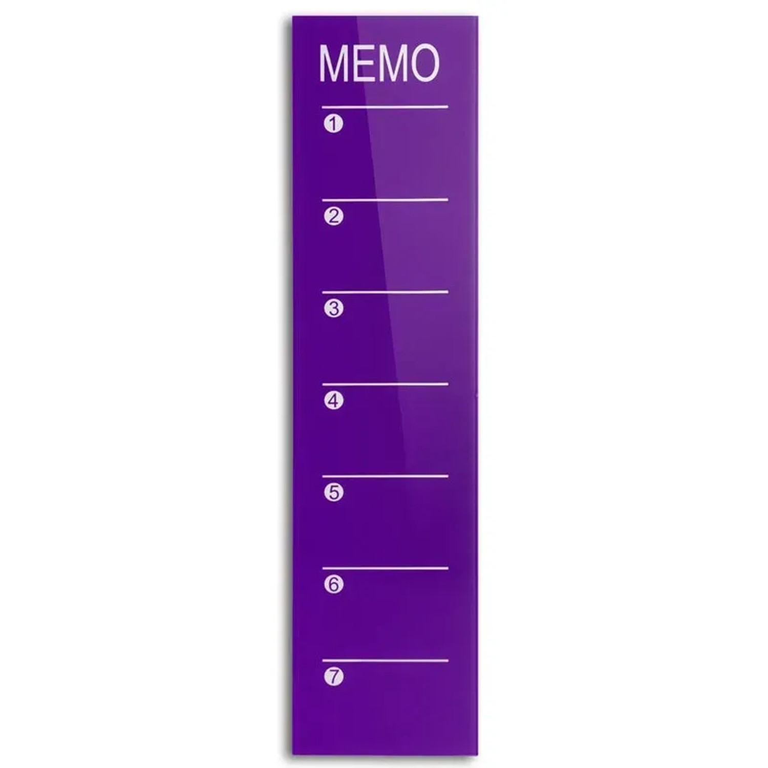 Bild von KARAT Glas Wochenplaner Kia Aubergine To Do Liste Universal Einsetzbar 20 x 80 cm