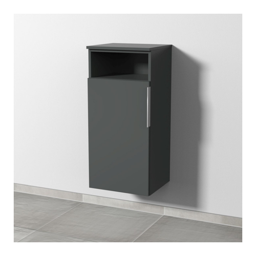 Bild von Sanipa 3way Mittelschrank mit 1 Tür und 1 offenem Fach, Anthrazit-Matt, UM13422