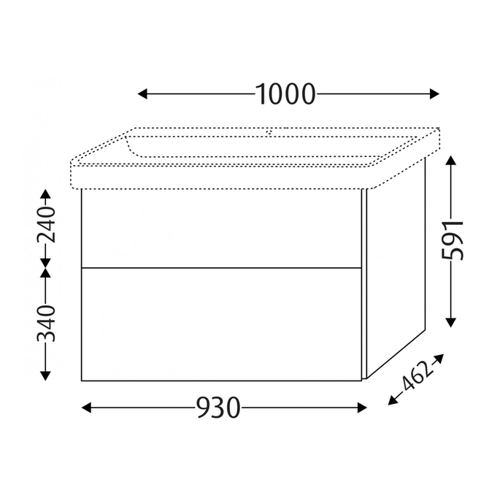 Bild von Sanipa Waschtischunterbau mit Auszügen 3way BS47268