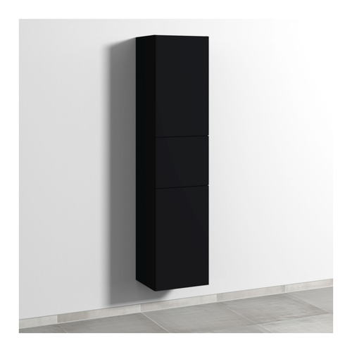 Bild von Sanipa 3way Hochschrank mit 2 Türen und 1 Auszug, Schwarz-Matt