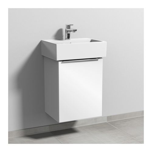 Bild von Sanipa 3way Waschtischunterbau zu Duravit Vero Air Waschtisch mit 1 Tür, Weiß-Glanz UF43078