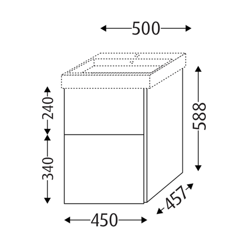 Bild von Sanipa Waschtischunterbau mit Auszügen 3way (BP510) - Taupe-Matt