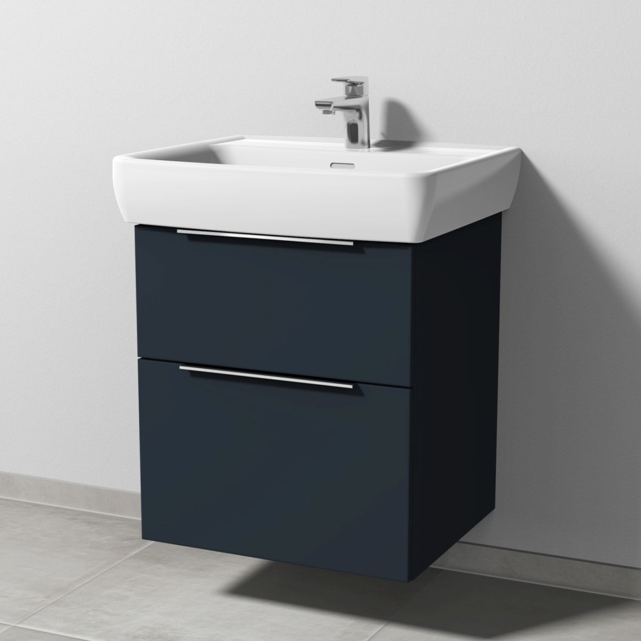 Bild von Sanipa 3way Waschtischunterbau zu Laufen Pro A Waschtisch mit 2 Auszügen, Marine-Matt UP7561R