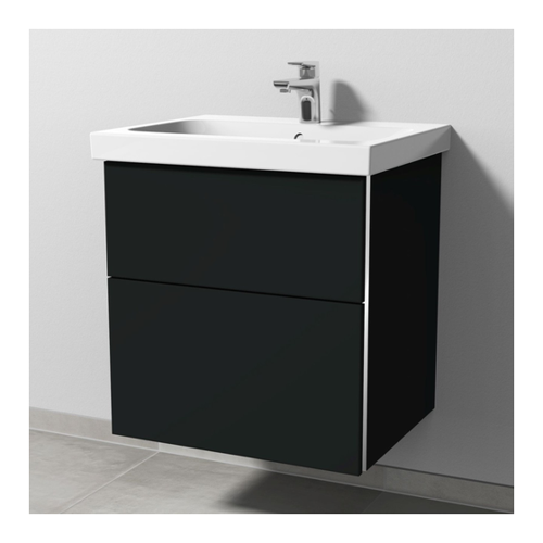 Bild von Sanipa 3way Waschtischunterbau zu Geberit iCon Light Waschtisch mit 2 Auszügen, Vulkan-Matt